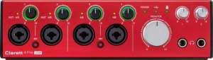 face avant carte son Focusrite Clarett 4Pre USB C