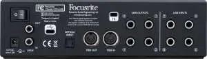 carte son Focusrite Clarett 4Pre USB interface audio usb c face arriere