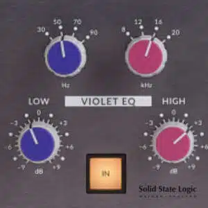 L'égaliseur SSL Violet EQ deux bandes à déphasage minimum