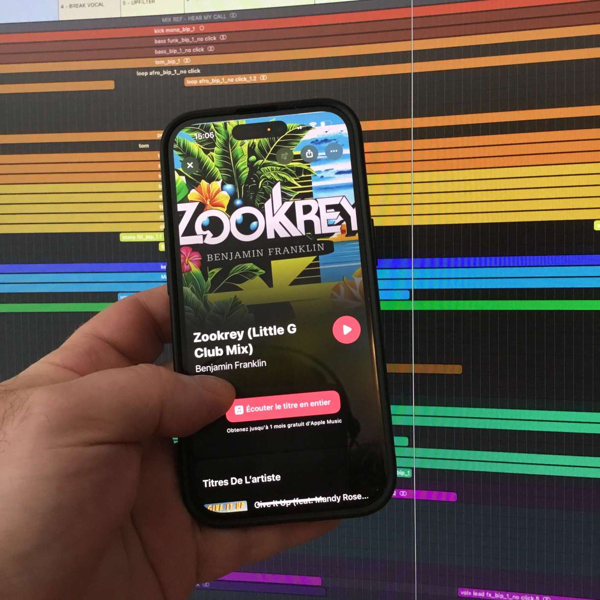 Mixage et mastering audio du titre Zookrey (Little G Remix) par Benjamin Franklin