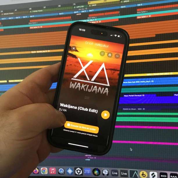 Mixage et mastering audio du titre Wakijana par DJ XA identifié sur Shazam